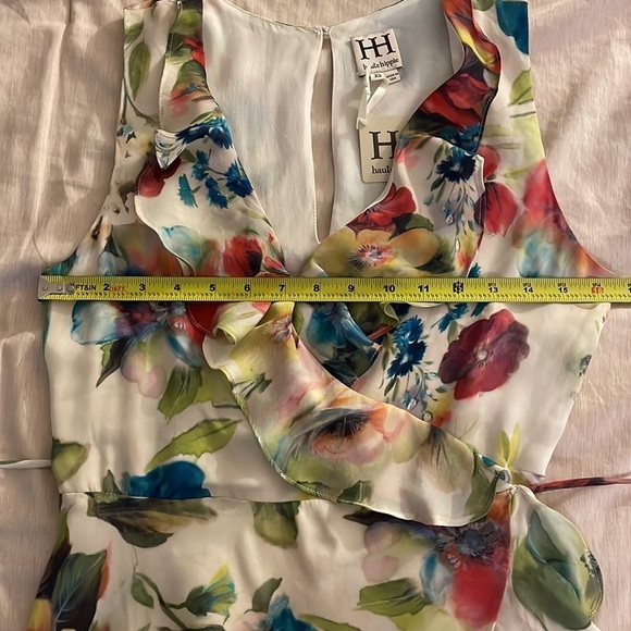 Haute Hippie Ruffle Wrap Dress in Floral Print, NWT - Picture 14 of 16